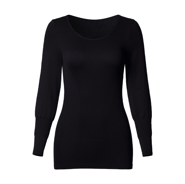  KEHUAN Long-Sleeved T-Shirt with Chest Pads Top + Built-in Bra  Women Autumn Clothes Vest Thermal Bottoming Shirt,Black-Medium : Clothing,  Shoes & Jewelry